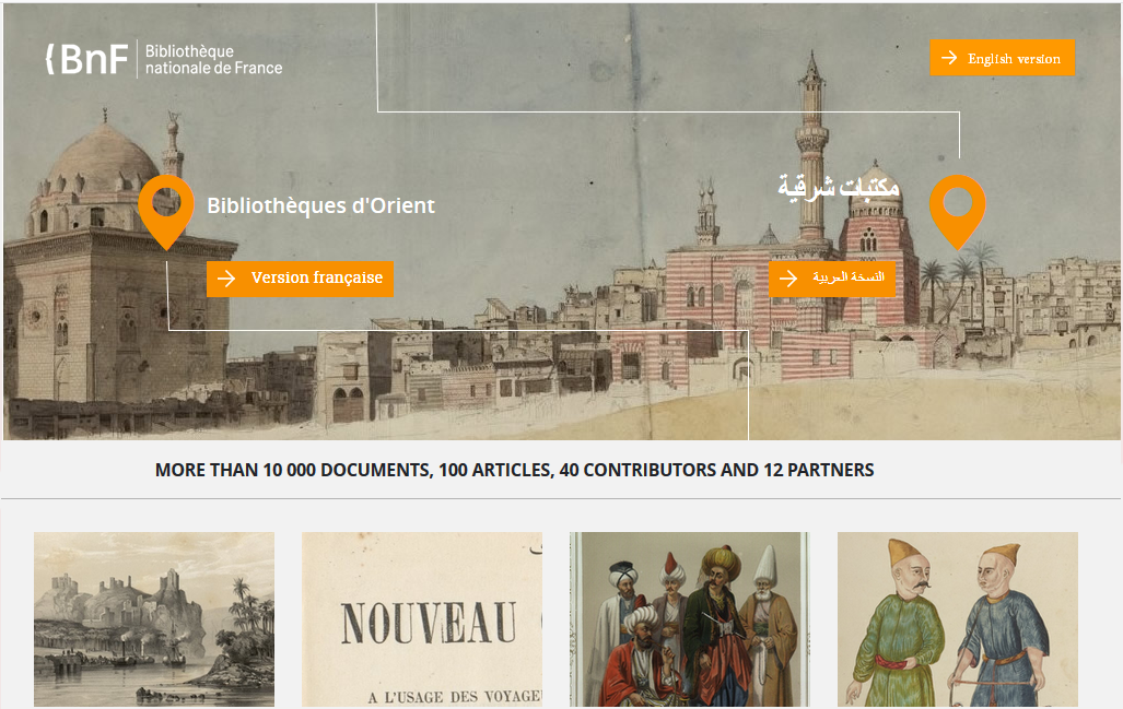 Page acuueil collection "France-Orient"